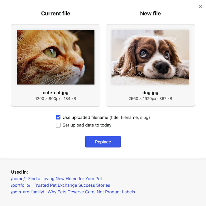 neoReplace - WP plugin to replace images screenshot 2