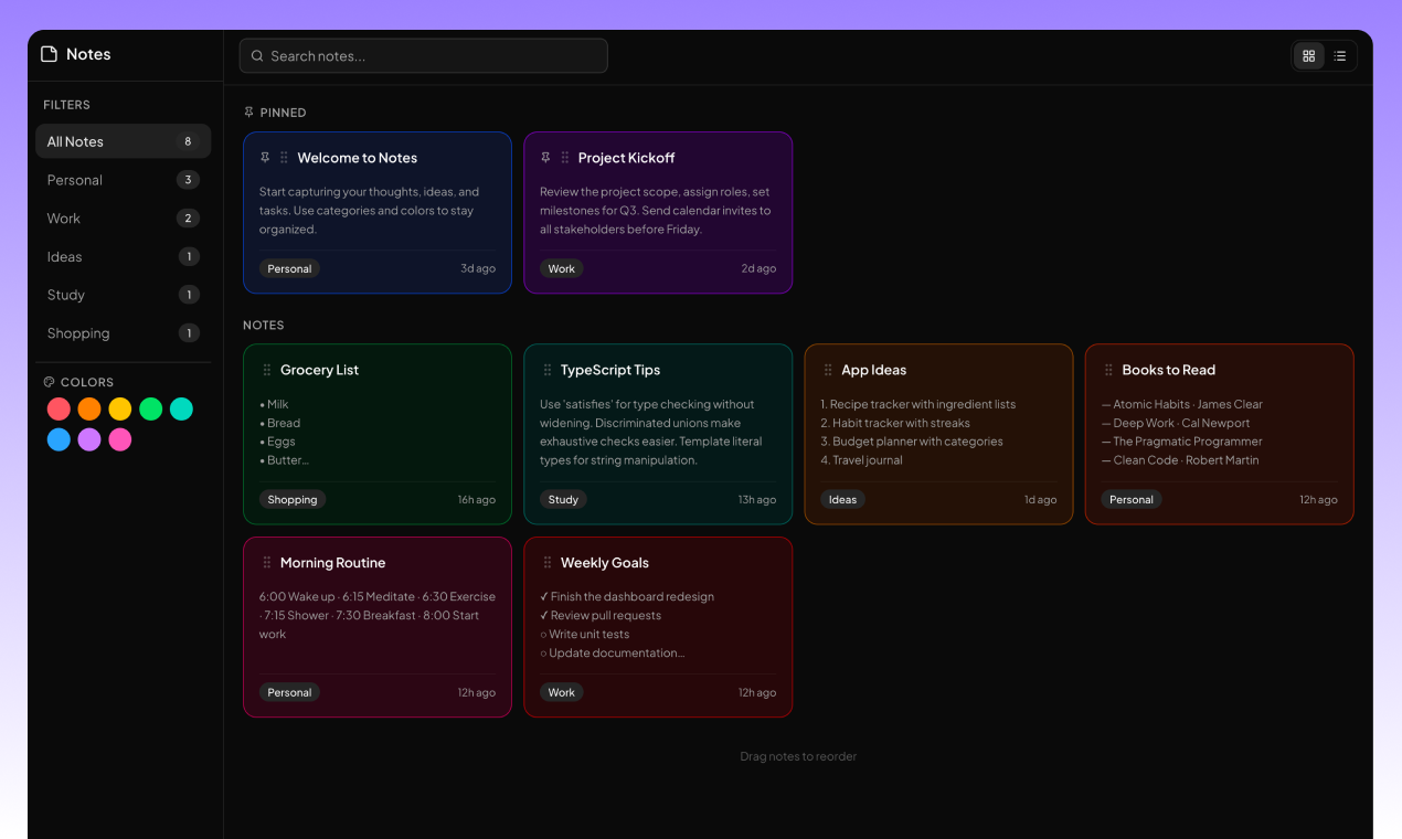 Shadcn Examples gallery image