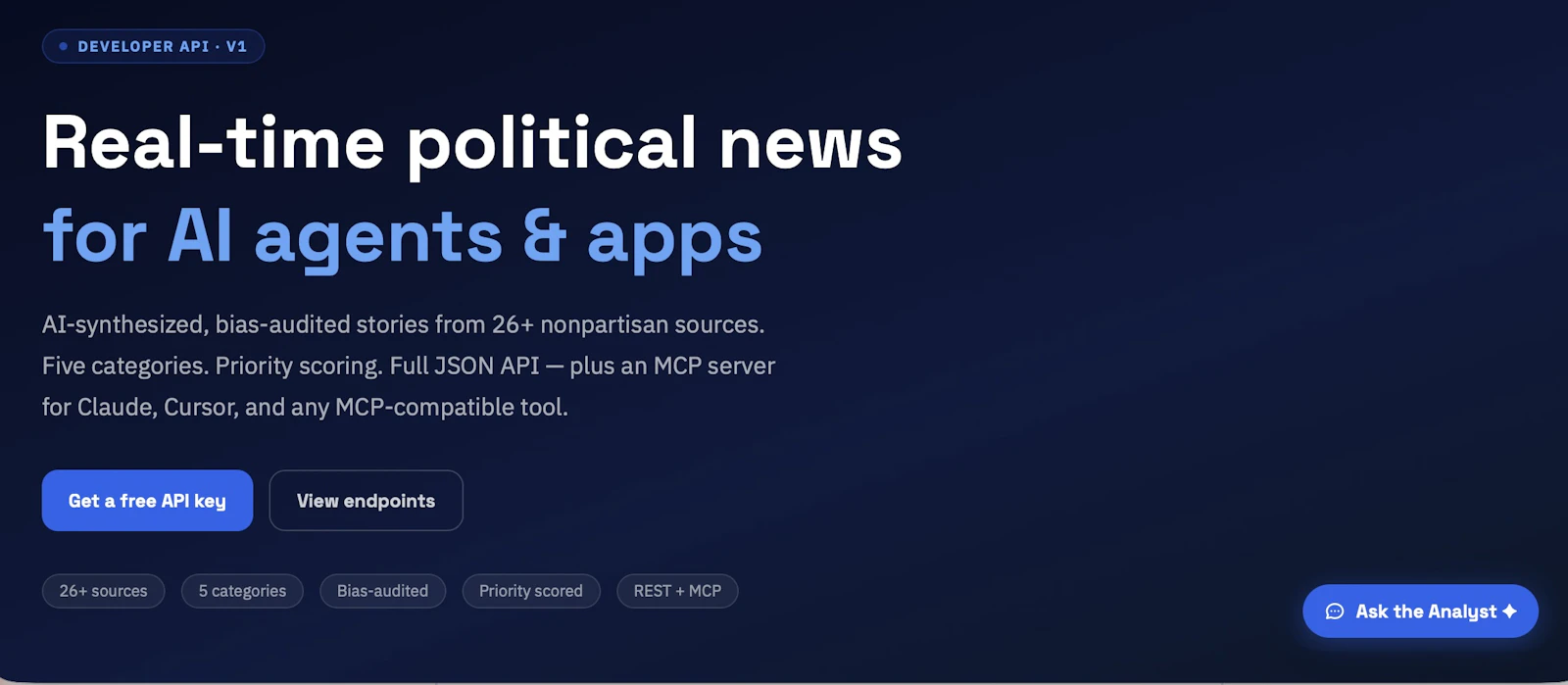 Clearview Politics API screenshot 1