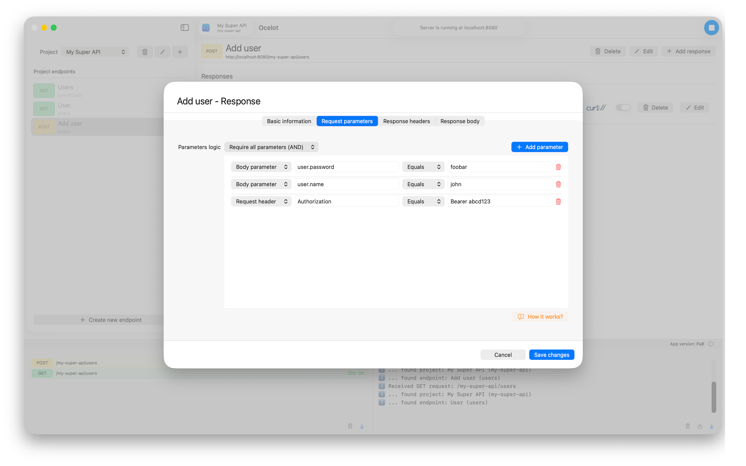 Ocelot API Mocker - Screenshot 4 showing product features and functionality