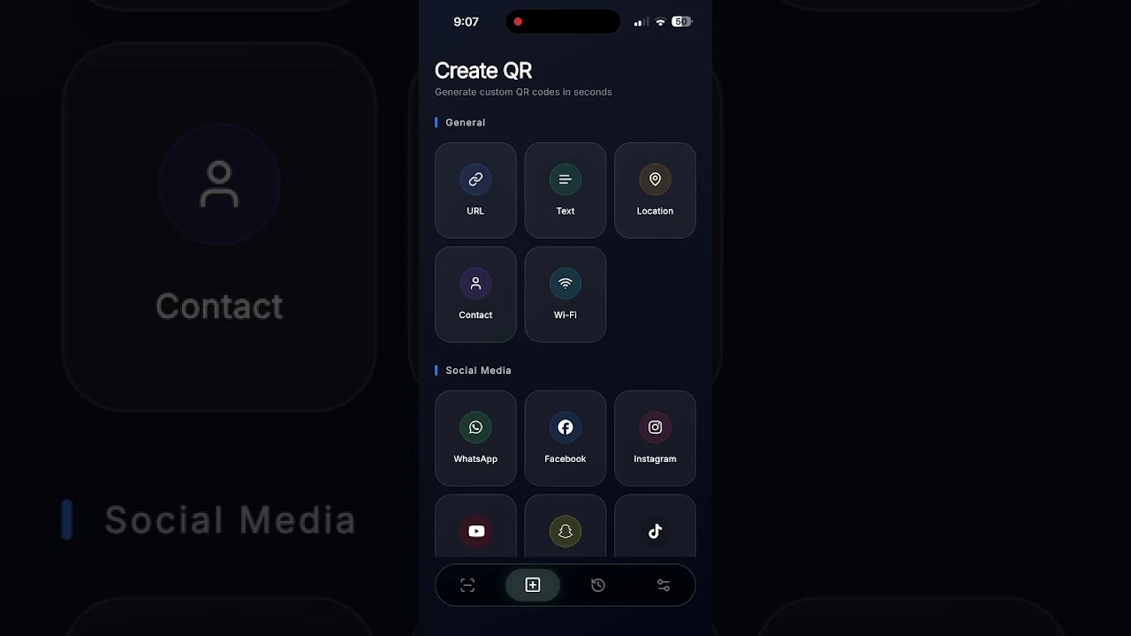 QR Scanner & Backup Restore screenshot 1 (video preview)