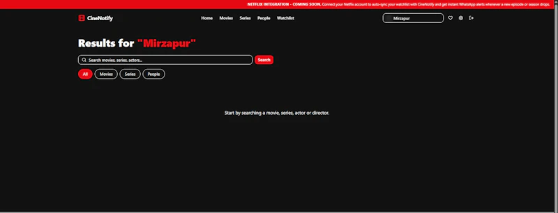 CineNotify screenshot 2