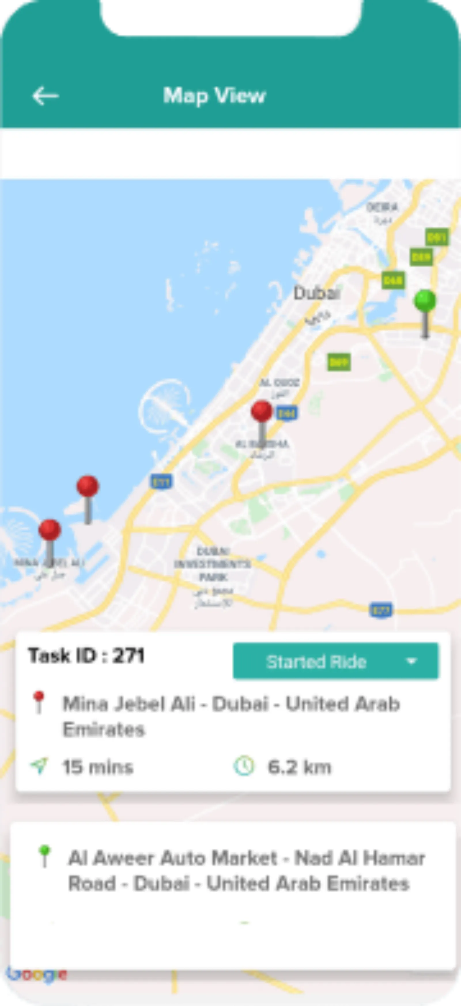 Delivery Tracking App screenshot 2