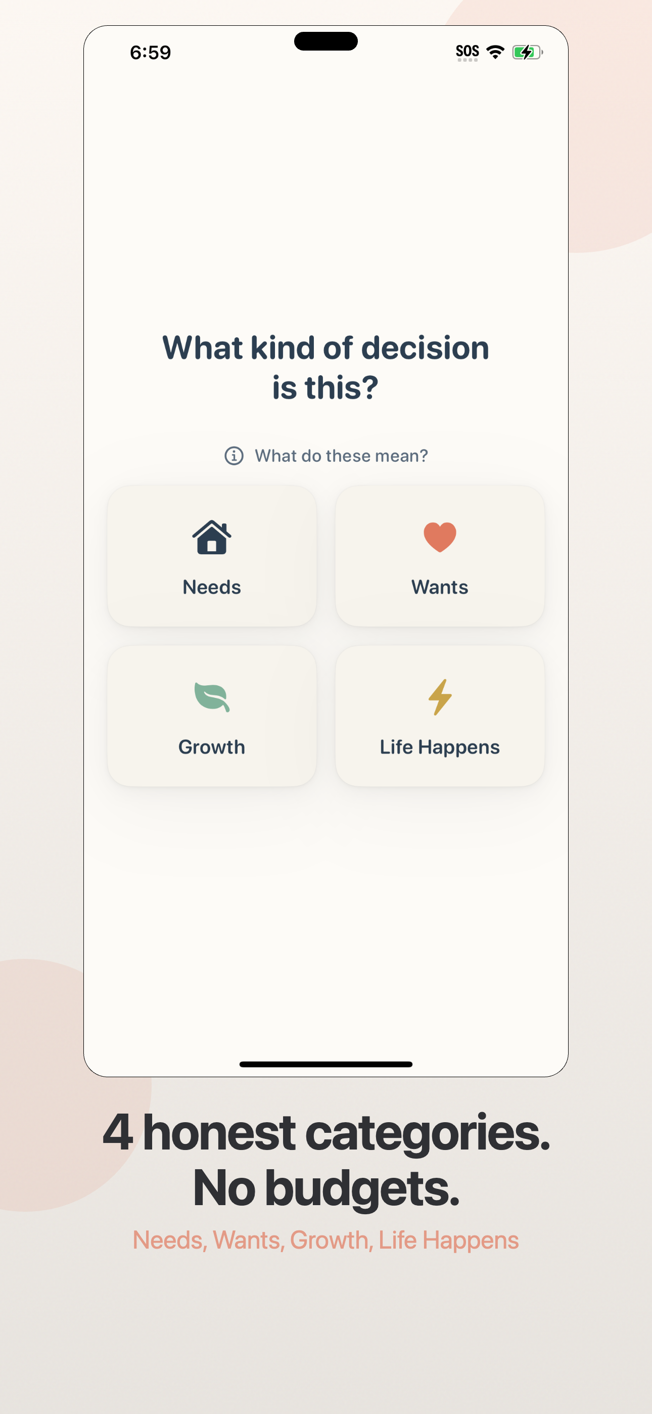 MeanIt — Mindful Spending - Screenshot 3 showing product features and functionality