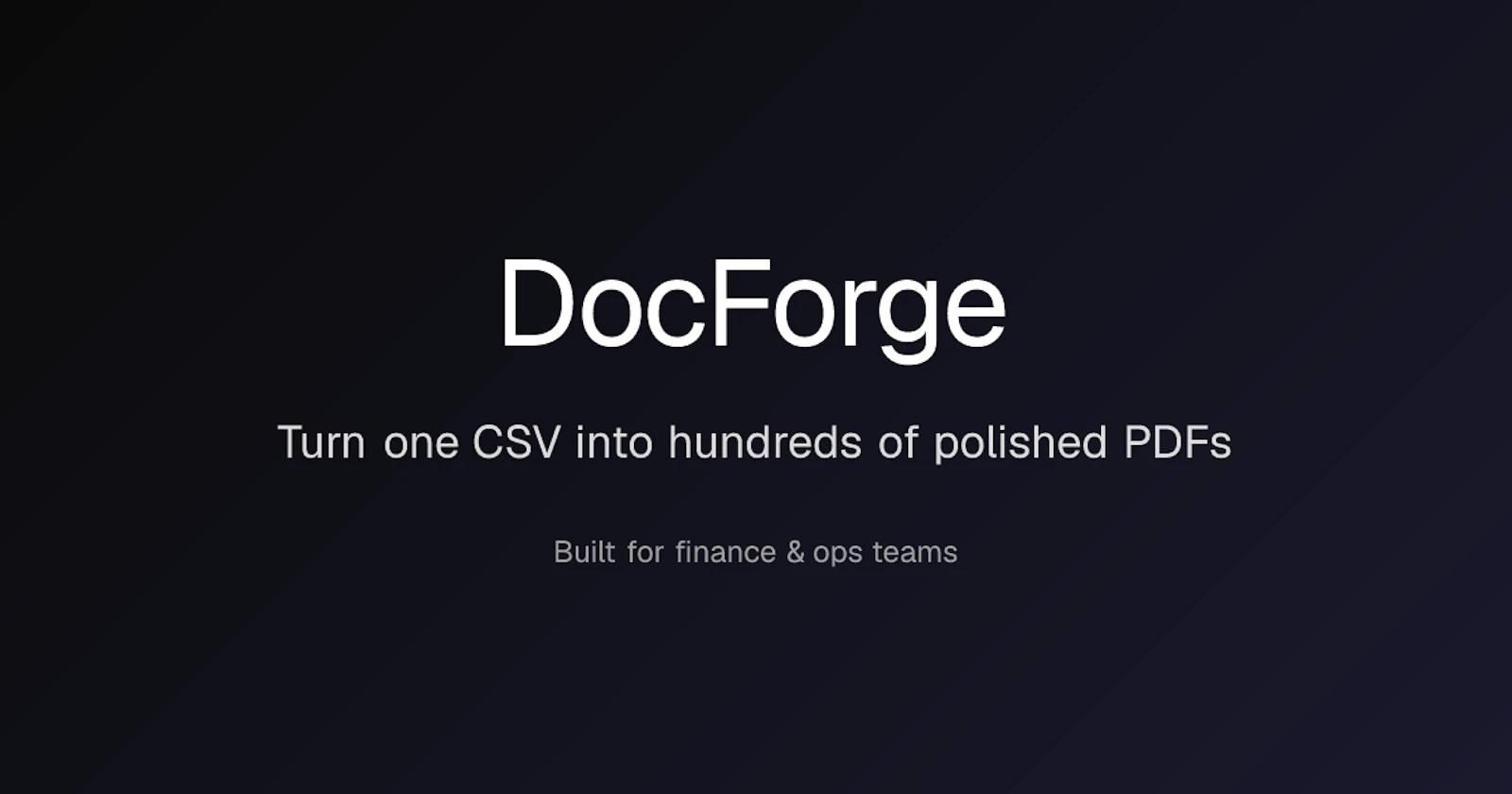 DocForge screenshot 1