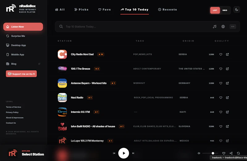 nRadioBox screenshot 5