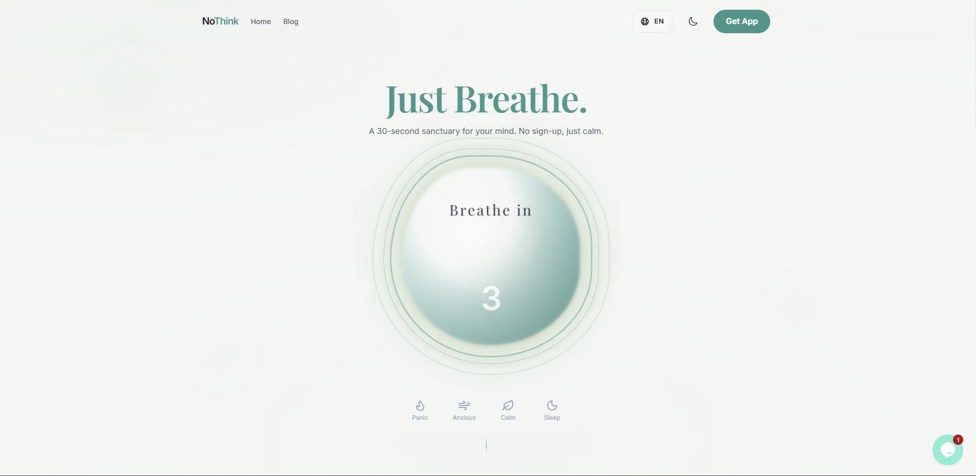 NoThink - Main product screenshot demonstrating key features and user interface