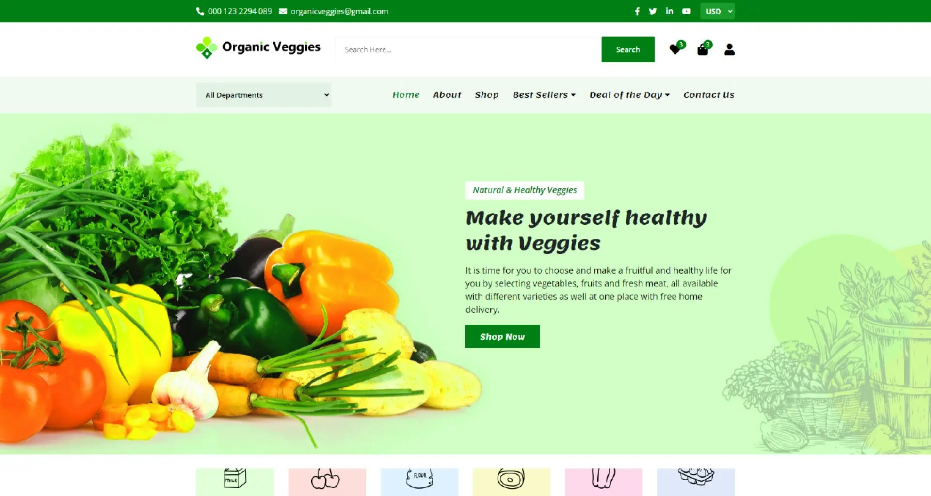 Grocery Website Template media 3