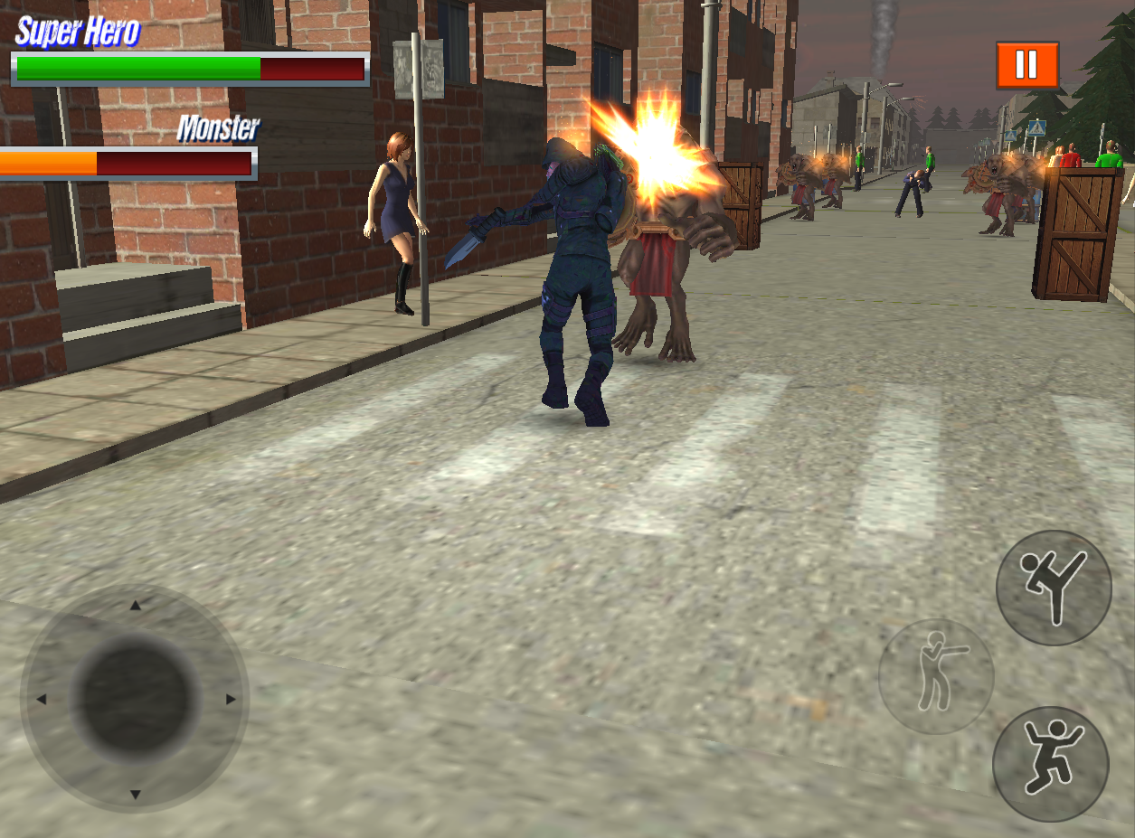 Superhero vs Incredible Monsters Fight in City gallery image