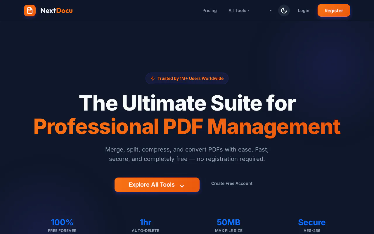 Free Online PDF Tools — NextDocu gallery image