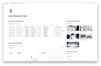 User Research Hub Notion Template gallery image