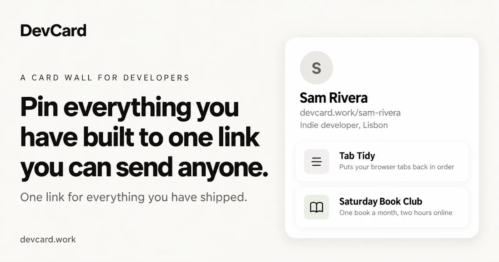 DevCard screenshot 2