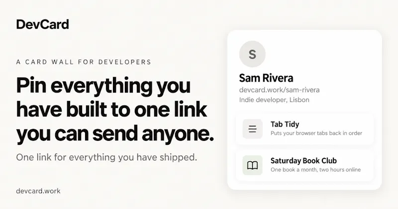 DevCard screenshot 2