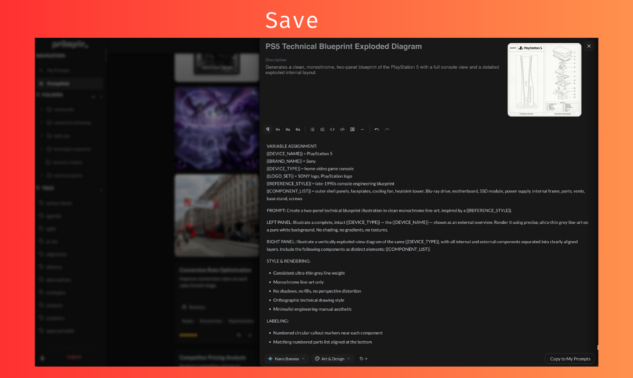 pr0mptr - Screenshot 2 showing product features and functionality