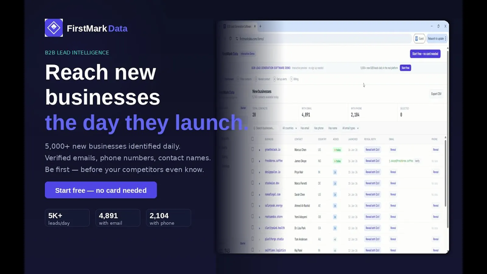 FirstMarkData screenshot 1 (video preview)