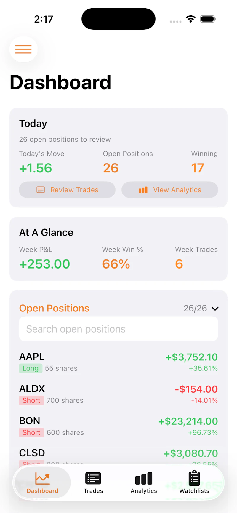 TradeTally - Open-source trading journal screenshot 7