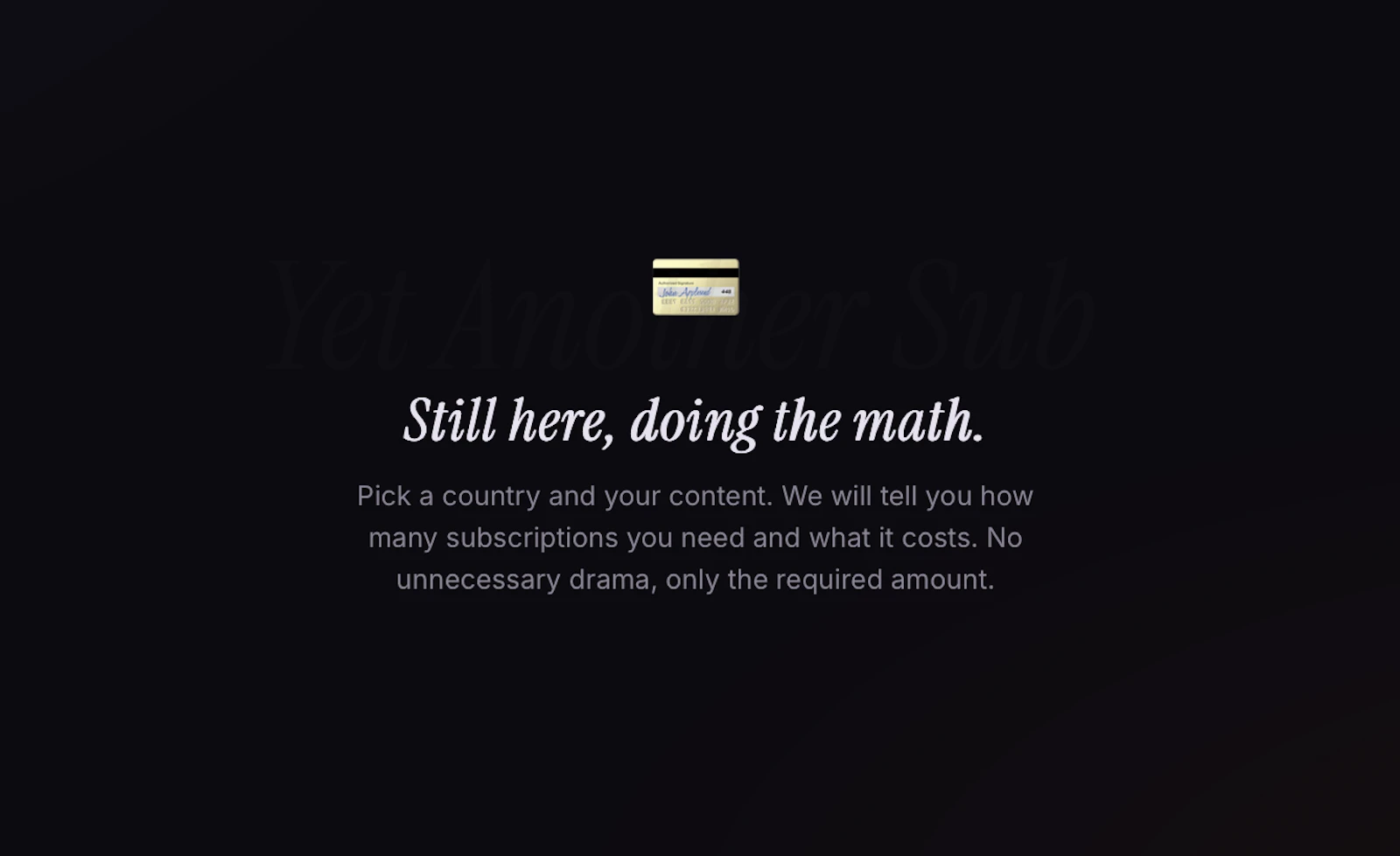 YetAnotherSub — We are tired of subs. screenshot 1