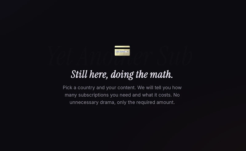 YetAnotherSub — We are tired of subs. screenshot 1