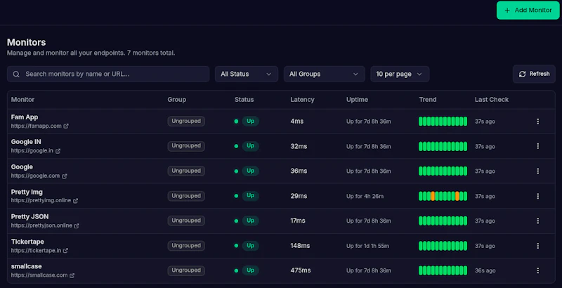 Klock - Uptime Monitor screenshot 2