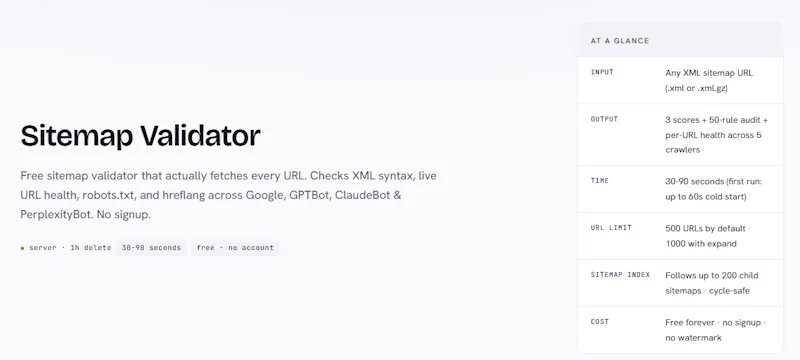 Sitemap Validator screenshot 3