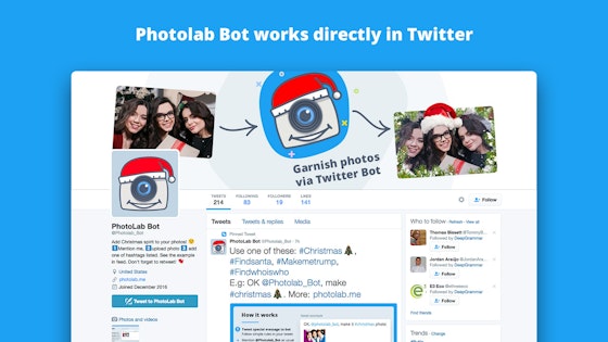 PhotoLab Bot - Product Hunt - 560 x 315 jpeg 41kB