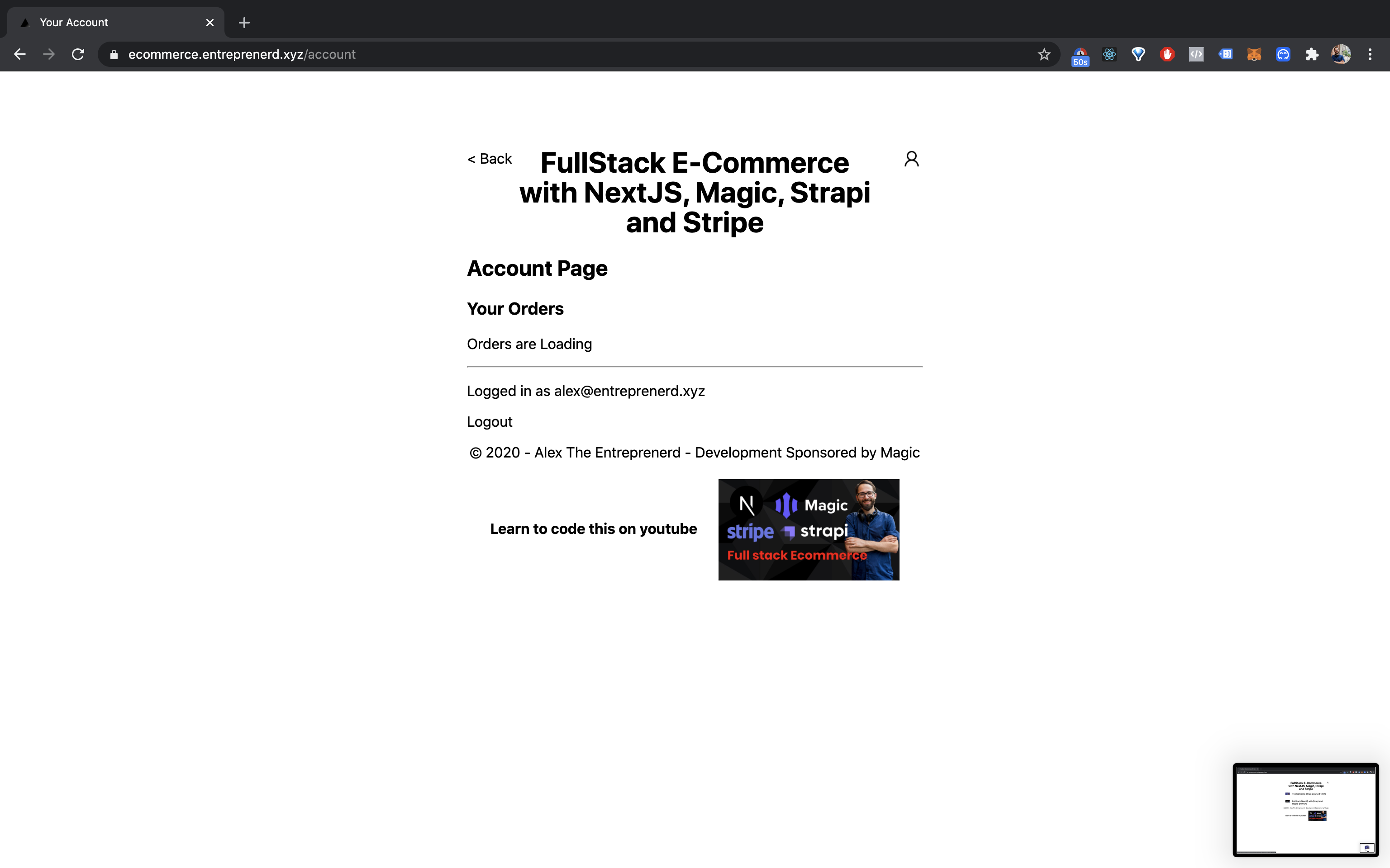 Tutorial: Ecommerce w/ Nextjs and Strapi gallery image