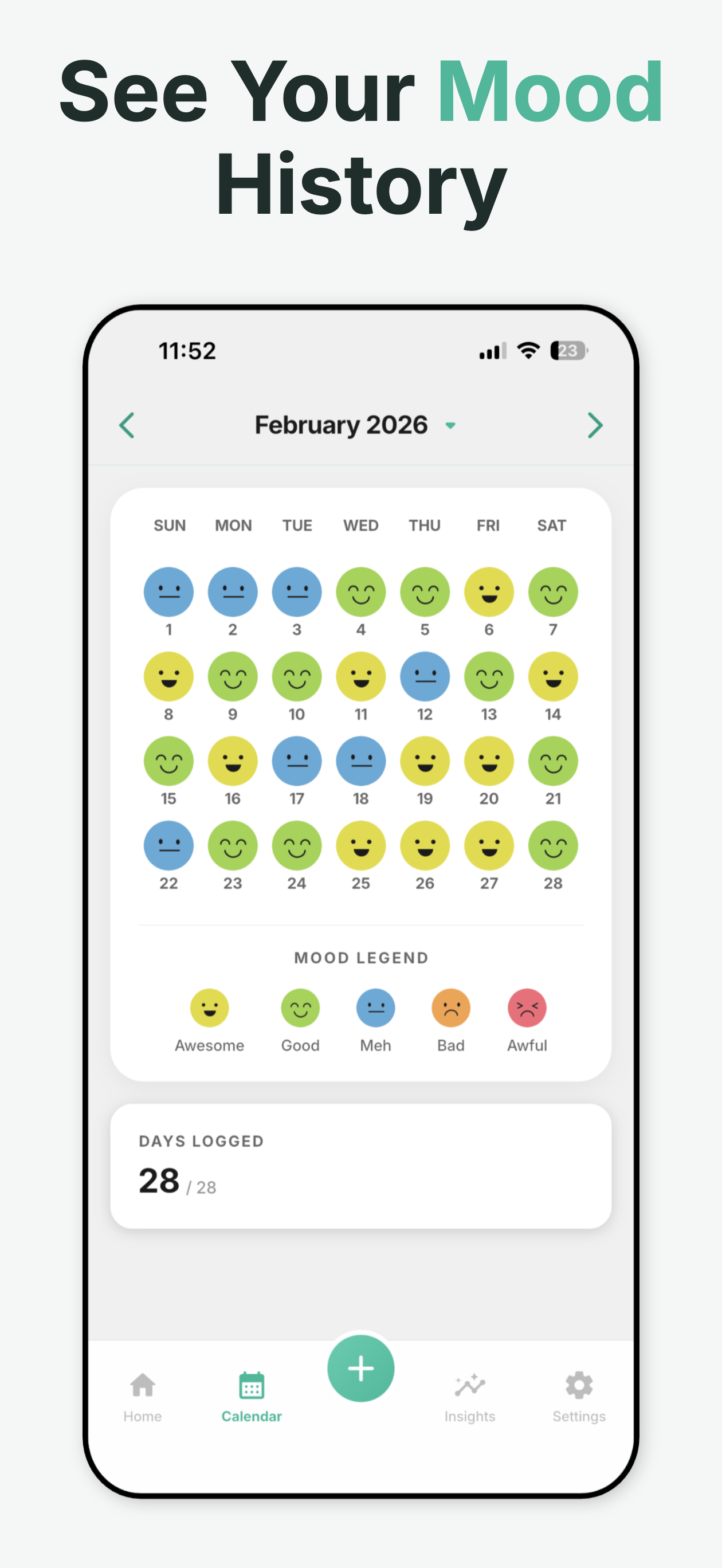 DearMood — Mood Tracker - Screenshot 4 showing product features and functionality