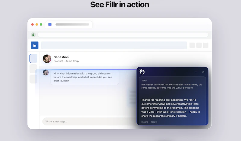 Fillr screenshot 2