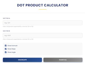 Dot Product Calculator gallery image