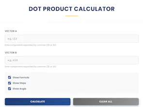 Dot Product Calculator gallery image