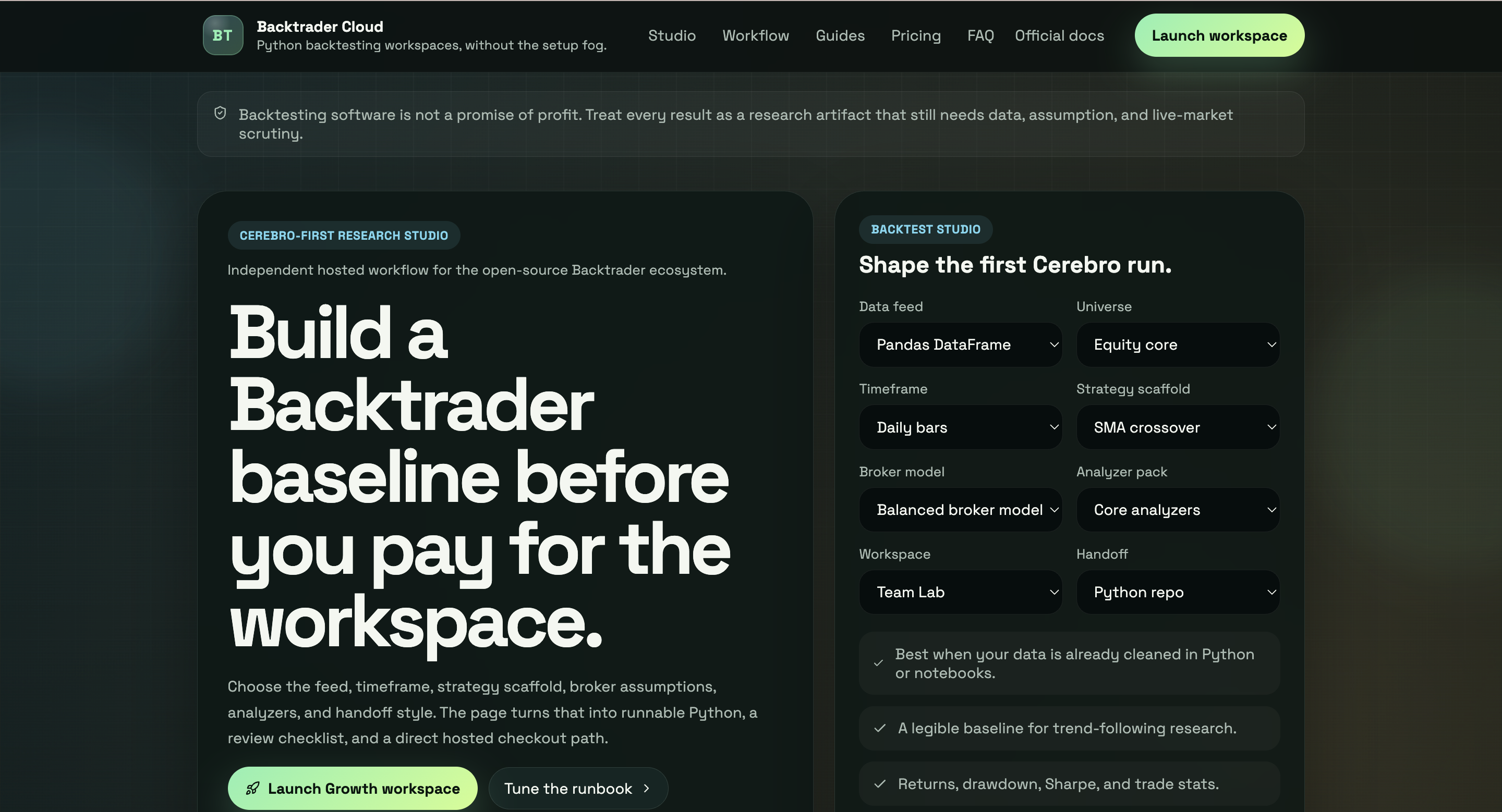 Backtrader Cloud gallery image