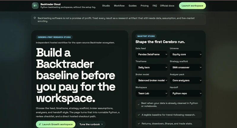 Backtrader Cloud screenshot 1