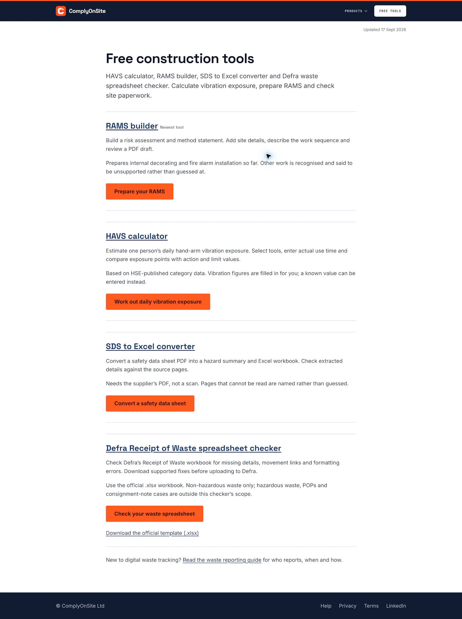 ComplyOnSite screenshot 1