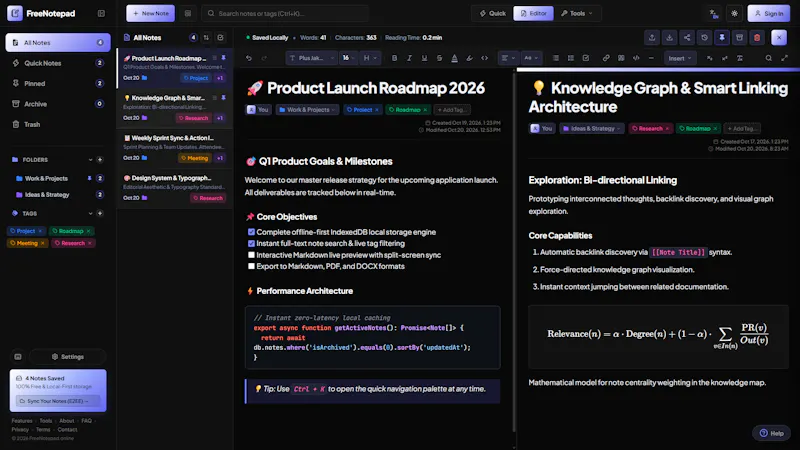 Free Notepad screenshot 3