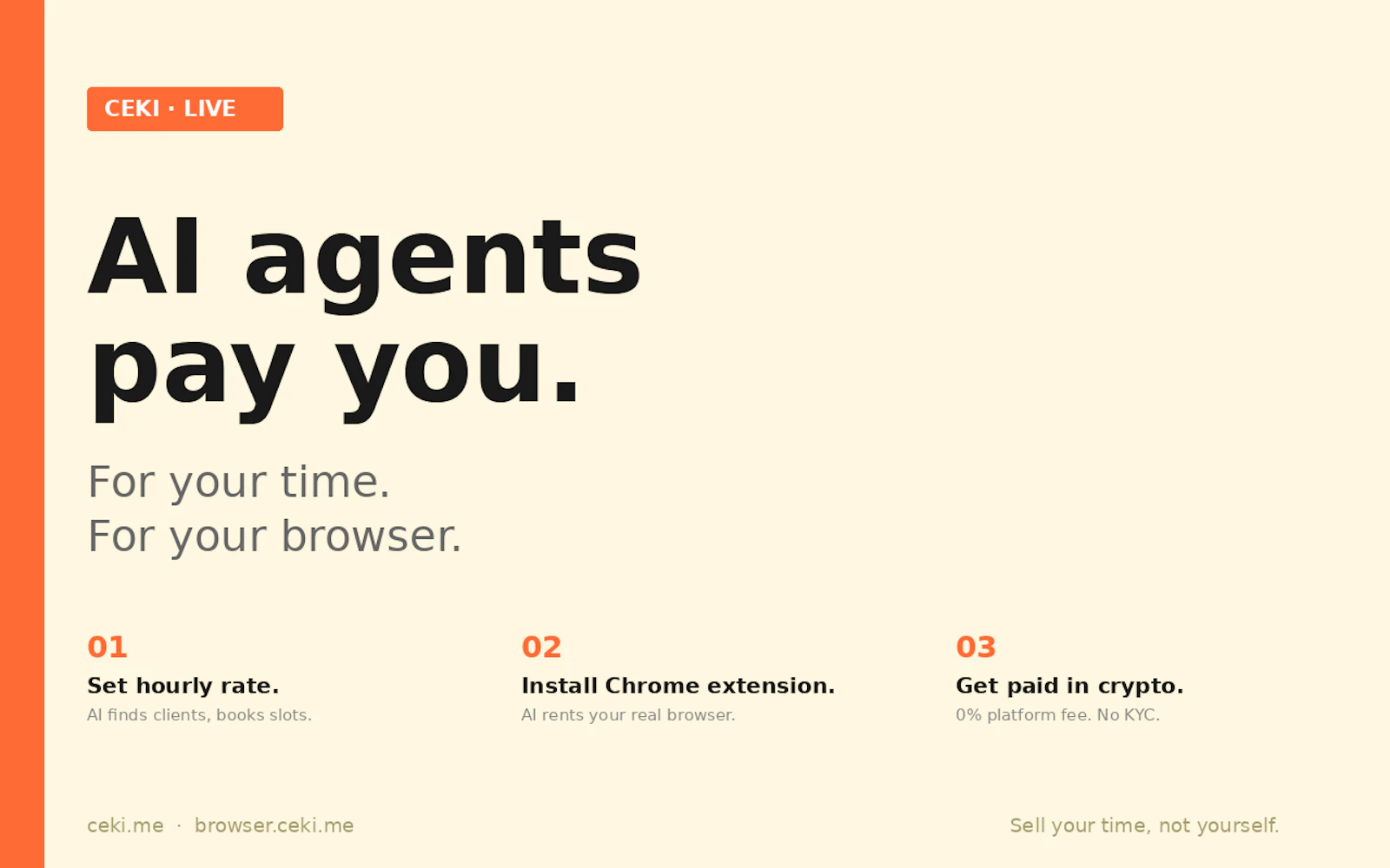 Ceki.me - AI now pays you for browser screenshot 1