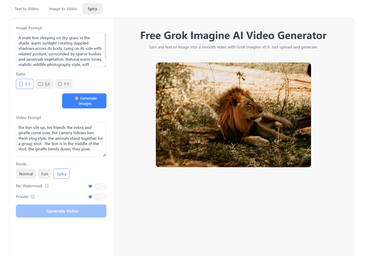 XImagine.io：Grok Imagine Video Generator - Screenshot 4 preview