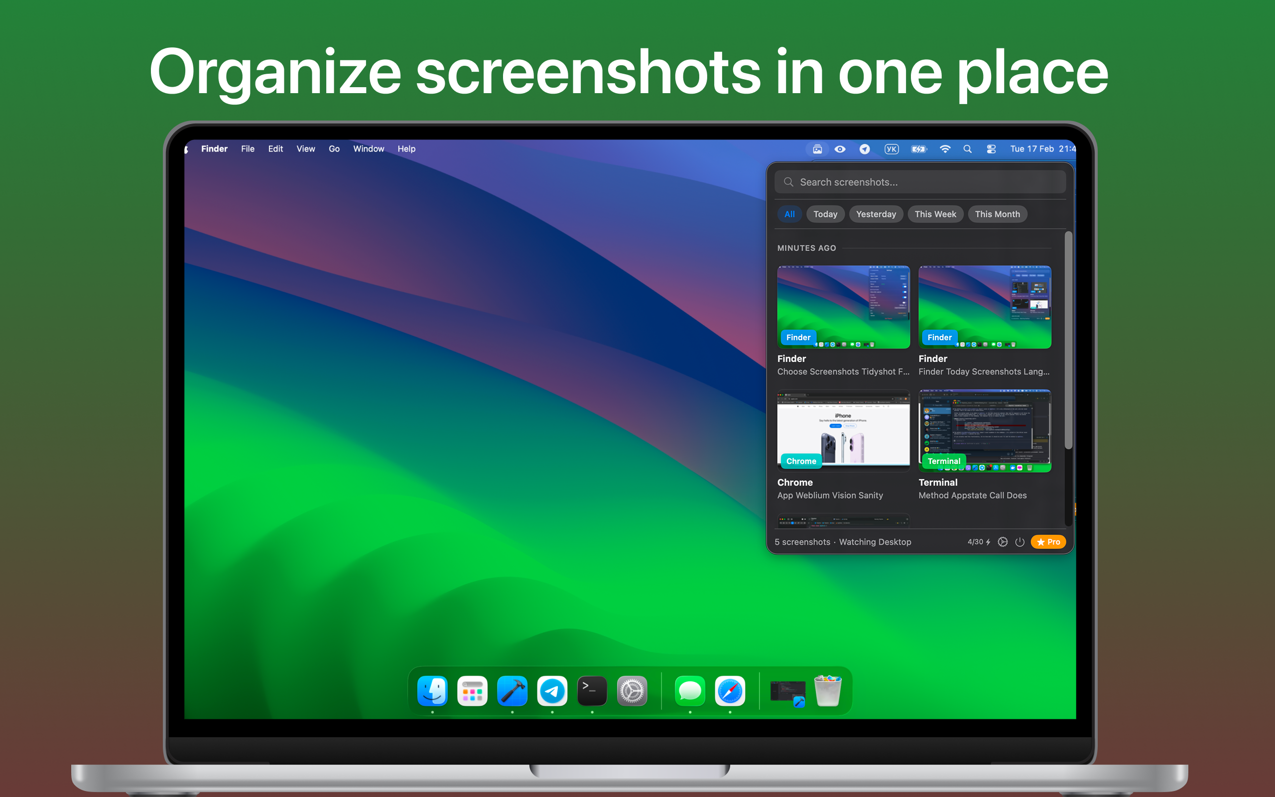 Tidyshot: Screenshot Organizer (MacOS) gallery image