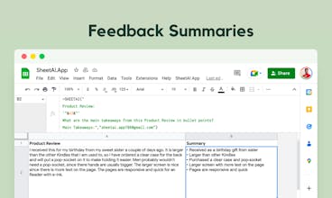 SheetAI App, AI prompts in Google Sheets gallery image