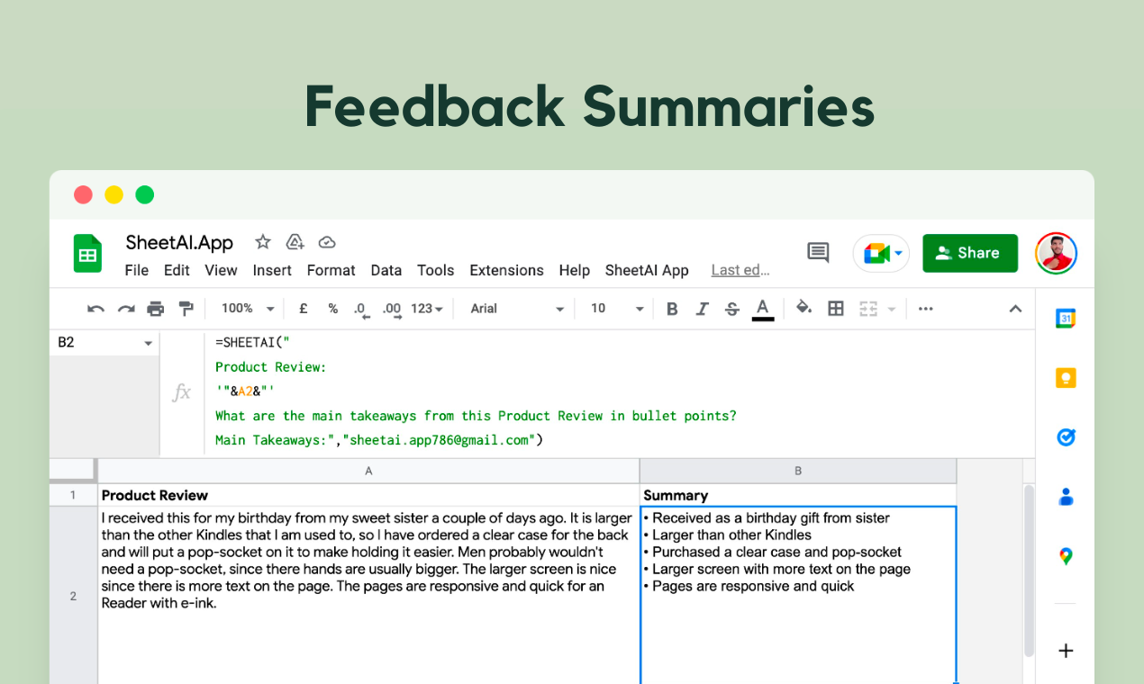 SheetAI App, AI prompts in Google Sheets media 4