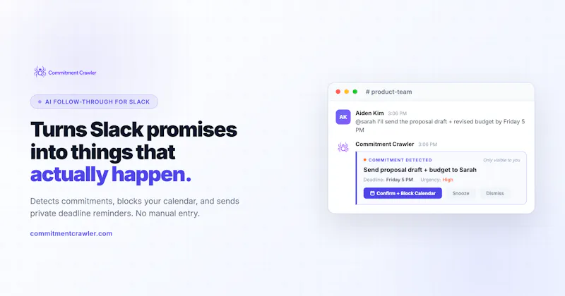 Commitment Crawler – AI for Slack Teams screenshot 2