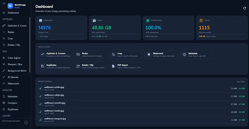 BatchImage Studio screenshot 1
