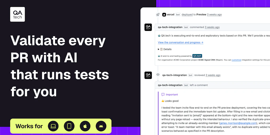 利用 AI 進行視覺化 PR 測試