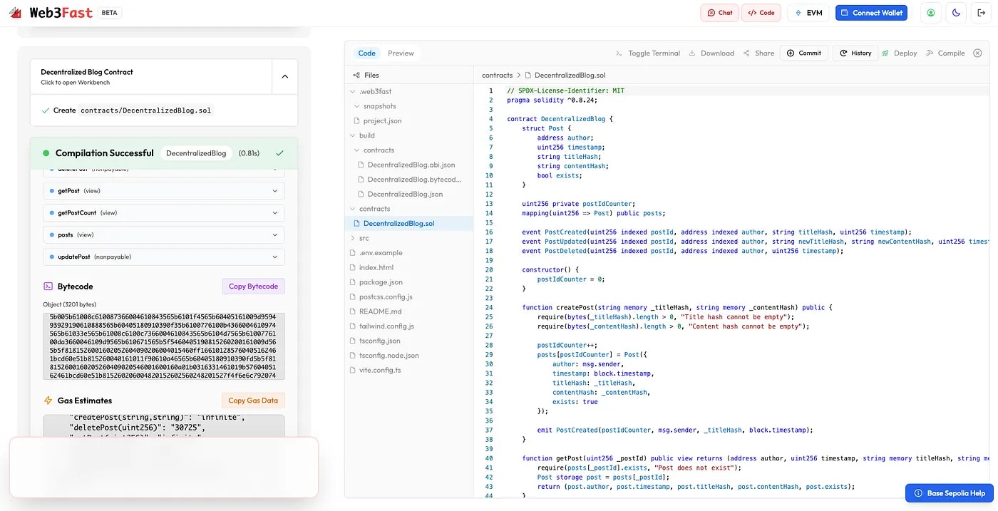 Web3Apps'ı tek bir istemde oluşturun. medya 6