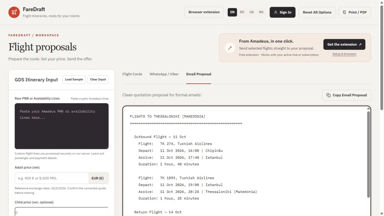 FareDraft gallery image