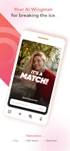 Captura de pantalla de la app de WingAI: comparte el perfil de tu pareja o la captura de pantalla del chat para recibir rompehielos personalizados.