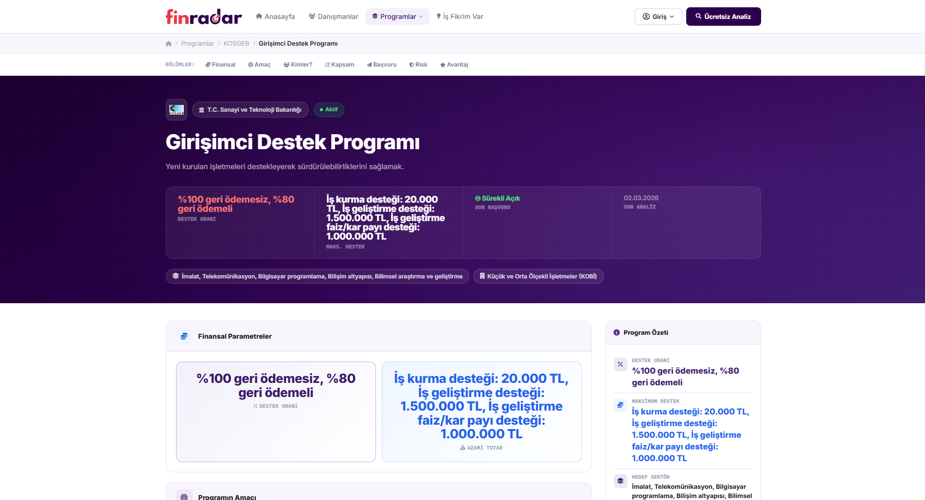 finradar - Screenshot 4 showing product features and functionality