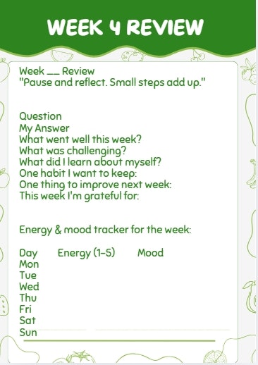 28-Day Balanced Health & Fitness Planner media 13