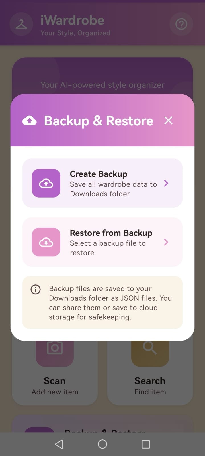 iWardrobe - Screenshot 4 showing product features and functionality