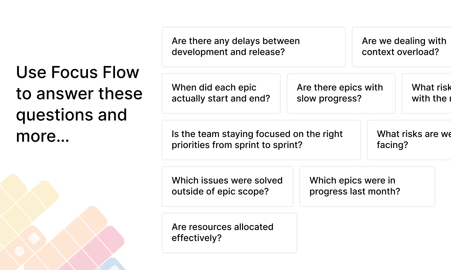 Focus Flow (plugin JIRA) - Visualizza la sequenza temporale delle epopee mappate dal calore in base al tempo trascorso media 3