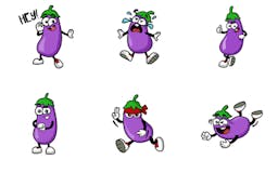Eggplant Stickers media 1
